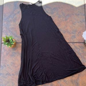Garage flowy black swing dress - XS